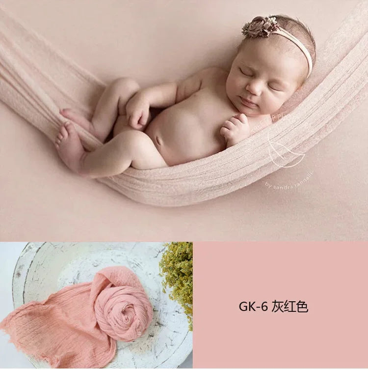 40x180cm Newborn Photography Props Soft High Stretchable Baby Wraps Cotton Swaddling Photo Basket Backdrop Babies Accessories