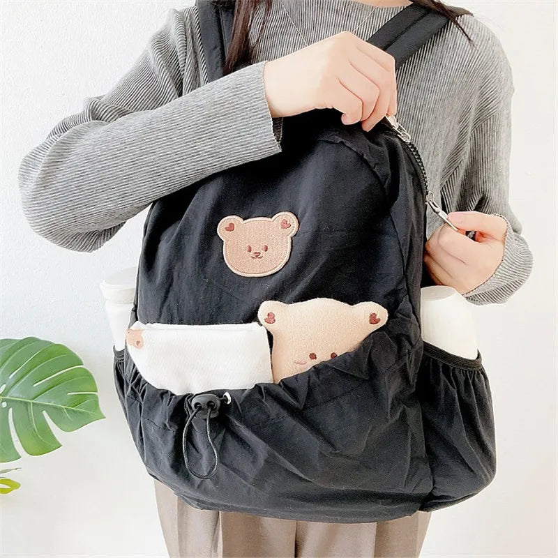 Korean Baby Diaper Backpack Bag Large Capacity Portable Cartoon Bear Travel Shoulder Bags Mommy Bag