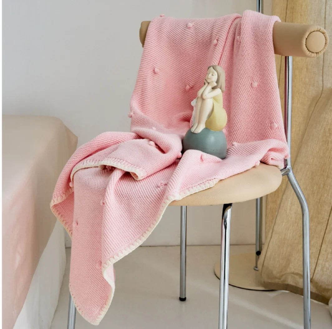 Knitted Baby Blanket Newborn Nordic Throw Blankets For Sofa Cotton Soft Swaddle Blankets For Girl Boy Infant Sleeping Cover