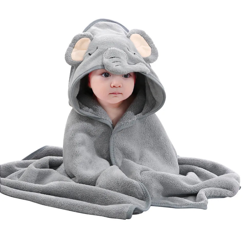 Children Cartoon Animal Bath Towel Soft Newborn Hooded Towel Blanket Toddler Bathrobe Warmth  Sleeping Swaddle Wrap