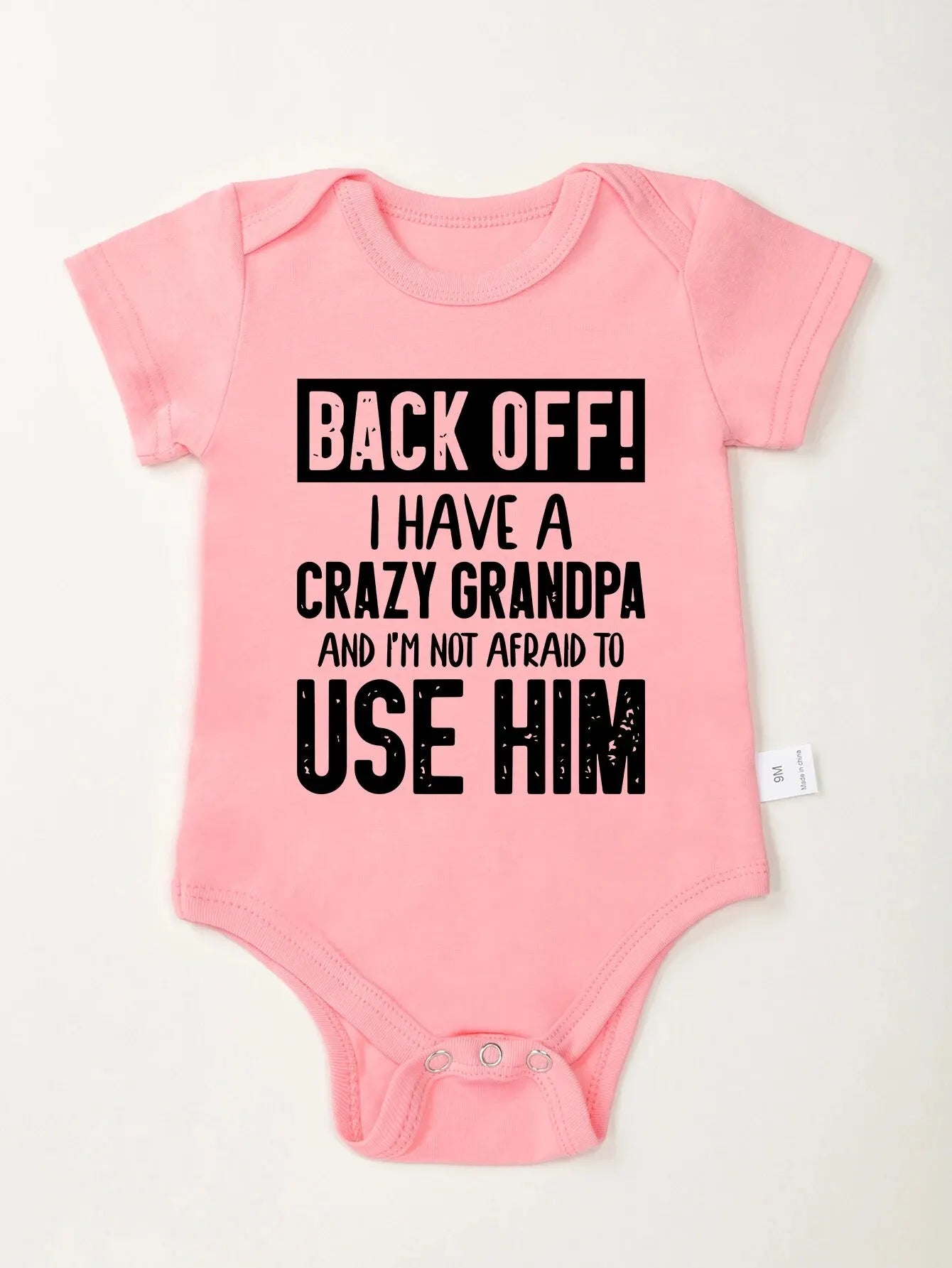 I Have a Crazy Grandpa Funny Newborn Boy Clothes Fine Print 100% Cotton Infant Onesies Cozy Skin-friendly Baby Romper Pajamas