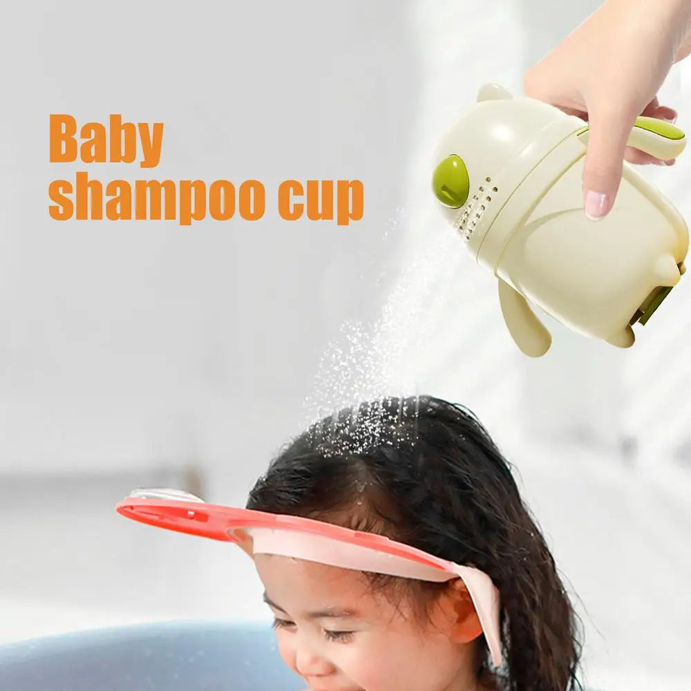 Bath Cup For Rinsing Hair Baby Bath Rinser Cute Bear Bath Water Pourer With Ergonomic Handle Shampoo Scoops Sprinkler Bright Bab