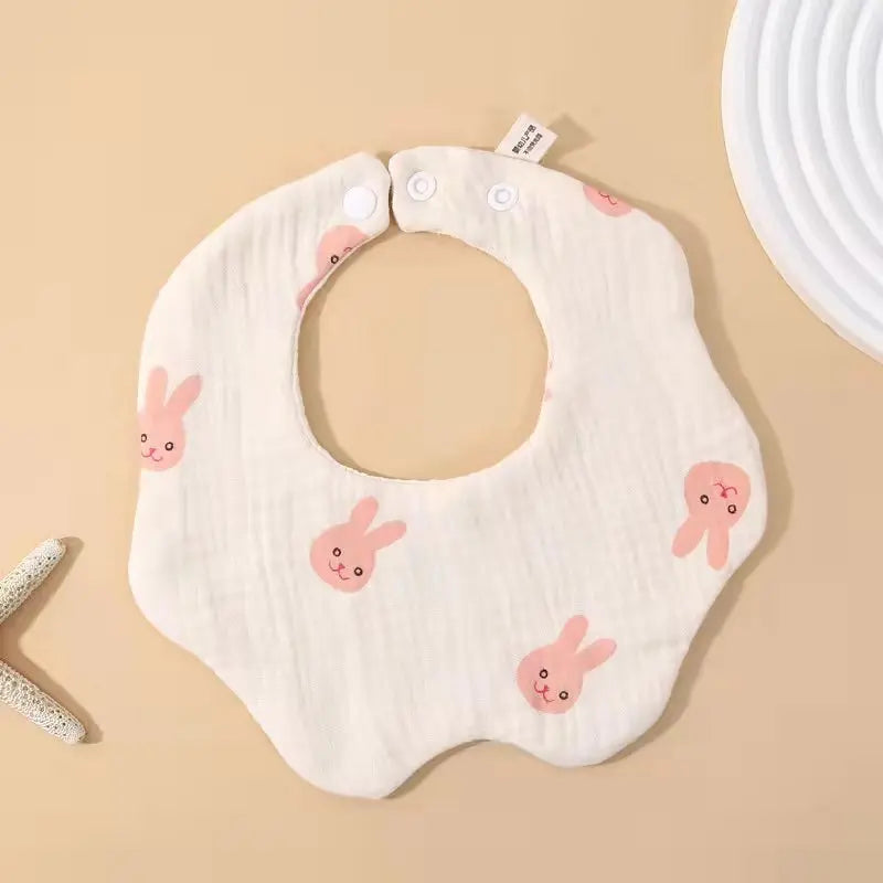 Korean Style Cotton Gauze Baby Feeding Bibs Summer Soft Petal Infants Print Saliva Towel Newborn Toddler Burp Cloth Kids Bib New