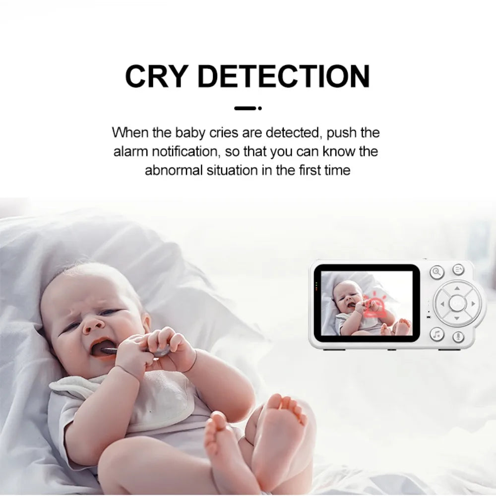 DIDSeth 2MP Video Baby Monitor 2.8IN Active Answer WiFi IP Camera 360° Video Calling Mother Kids Active Call Surveillance