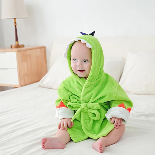 New Boys and Girls Children's Bathrobe Soft and Comfortable Children's Baby Cute Home Clothing Bathrobe Cartoon Animal Shape