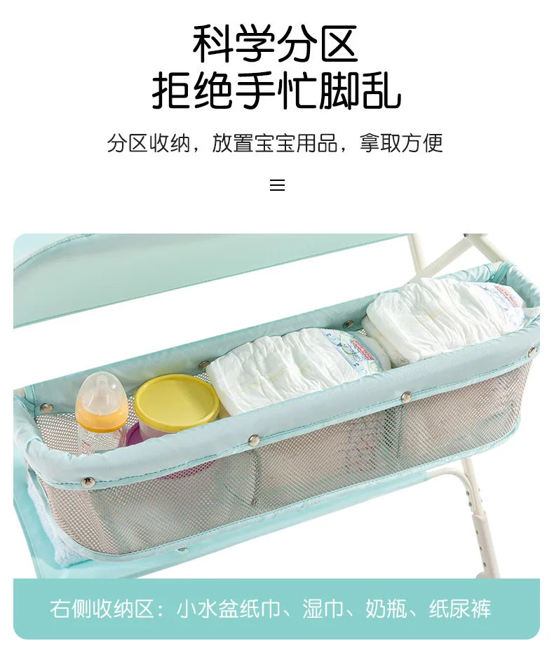 Diaper-Changing Table Baby Care Desk Portable Multifunctional Folding Newborn Baby Bath Diaper Changing Baby Care Table 기저귀 테이블