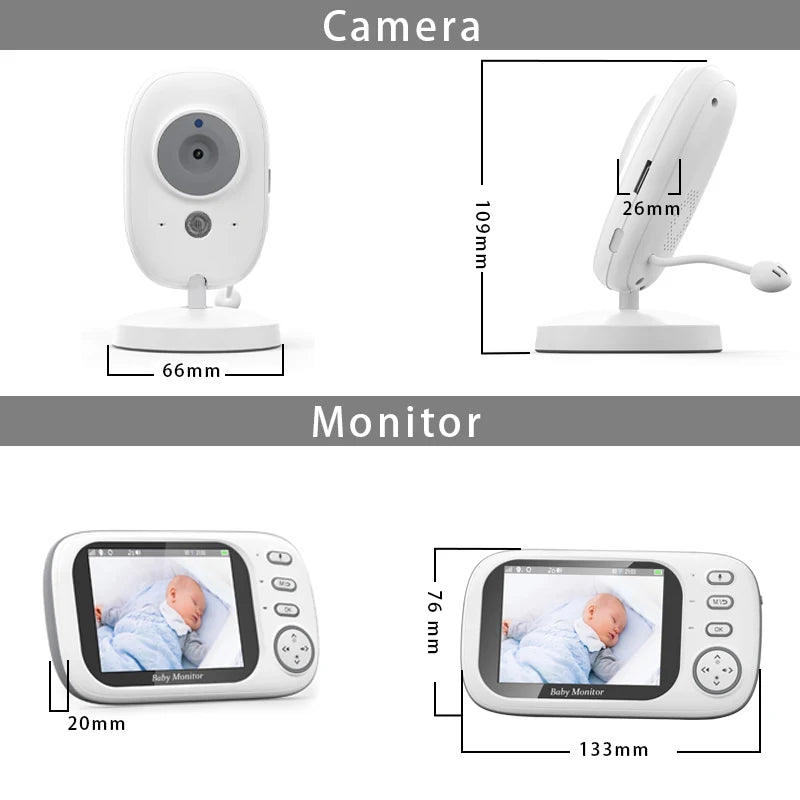 ABM600 Baby Monitor 3.5 Inch Baby Monitor Camera LCD 2.4G Mother Kid Two-way Audio Babysitter Surveillance Camera Video Radio