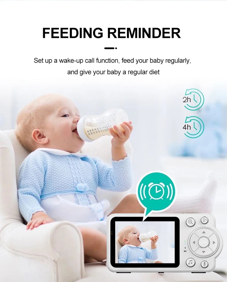 DIDSeth 2MP Video Baby Monitor 2.8IN Active Answer WiFi IP Camera 360° Video Calling Mother Kids Active Call Surveillance