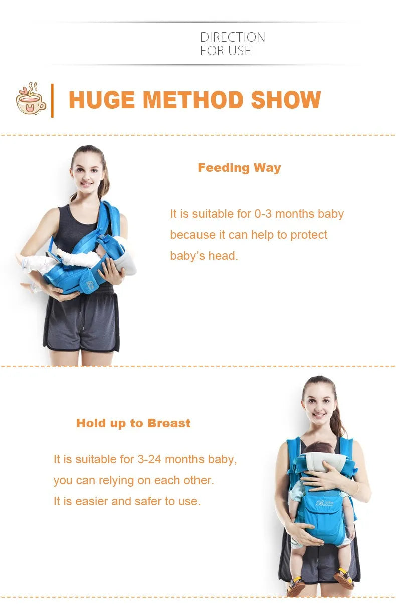 0-24 M Baby Carrier Infant Sling Backpack Carrier Front Carry 4 in 1 popular Baby Carrier Wrap Breathable Baby Kangaroo Pouch