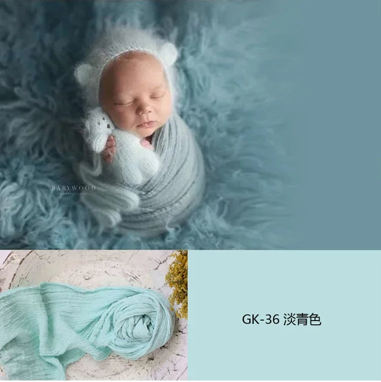 40x180cm Newborn Photography Props Soft High Stretchable Baby Wraps Cotton Swaddling Photo Basket Backdrop Babies Accessories