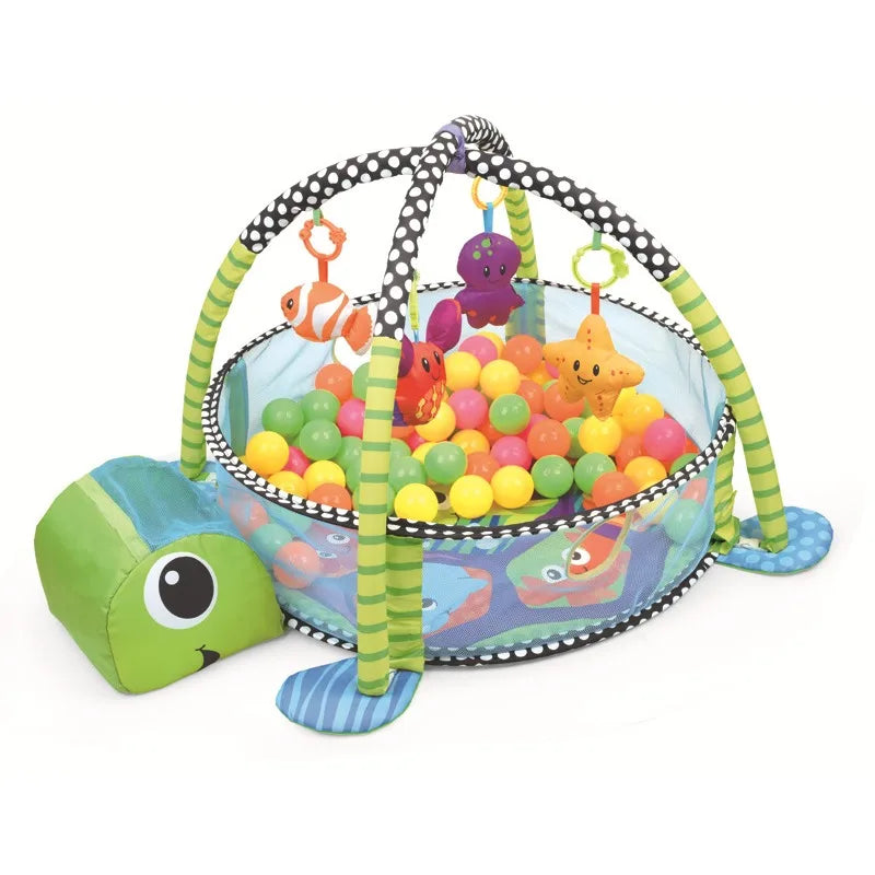 Baby 3-in-1 Fitness Rack Game Blanket Manufacturers Cartoon Animal Crawling Floor Mat Turtle Ocean Ball Pool Comfort