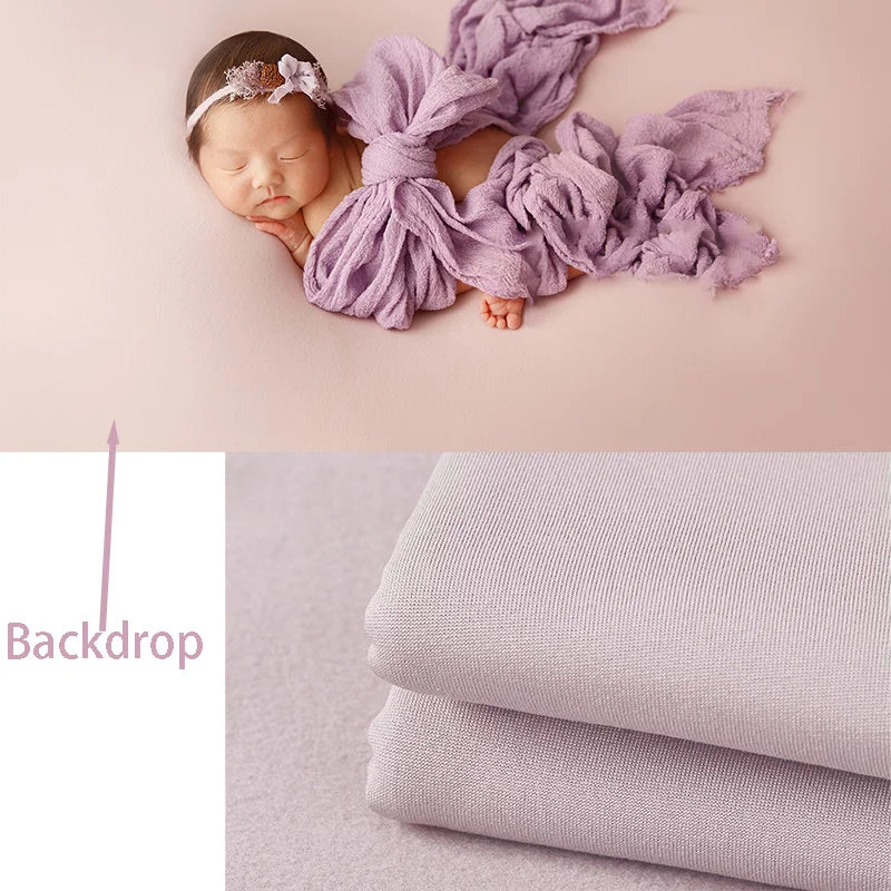 Newborn Photography Props Baby Swaddle Blanket Soft High Stretchable Wraps Cute Knitted Pom Poms Hat Headflower Baby Photo Props