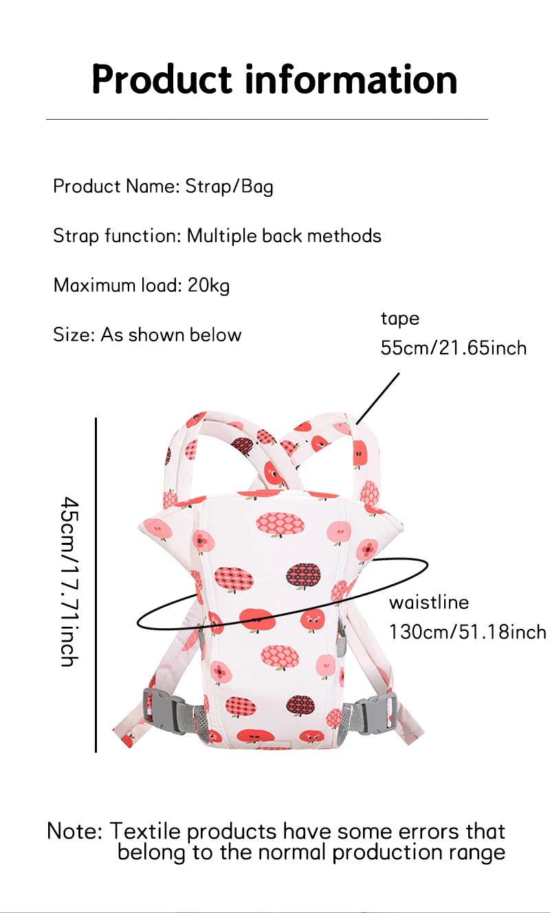 0-36 months baby carrier with breathable waist stool multifunctional newborn carrier labor-saving carrier conforms to ergonomics