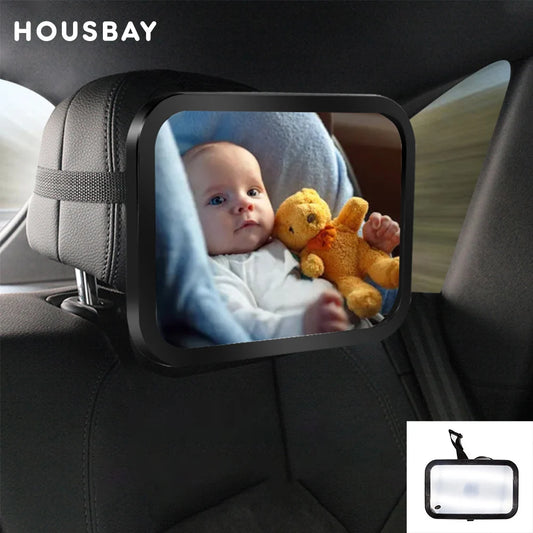 Baby Car Mirror Adjustable Safety Car Seat Mirror Rear Facing Kid Monitor Crystal Clear View 360 Rotation Rear Row Safety Mirror