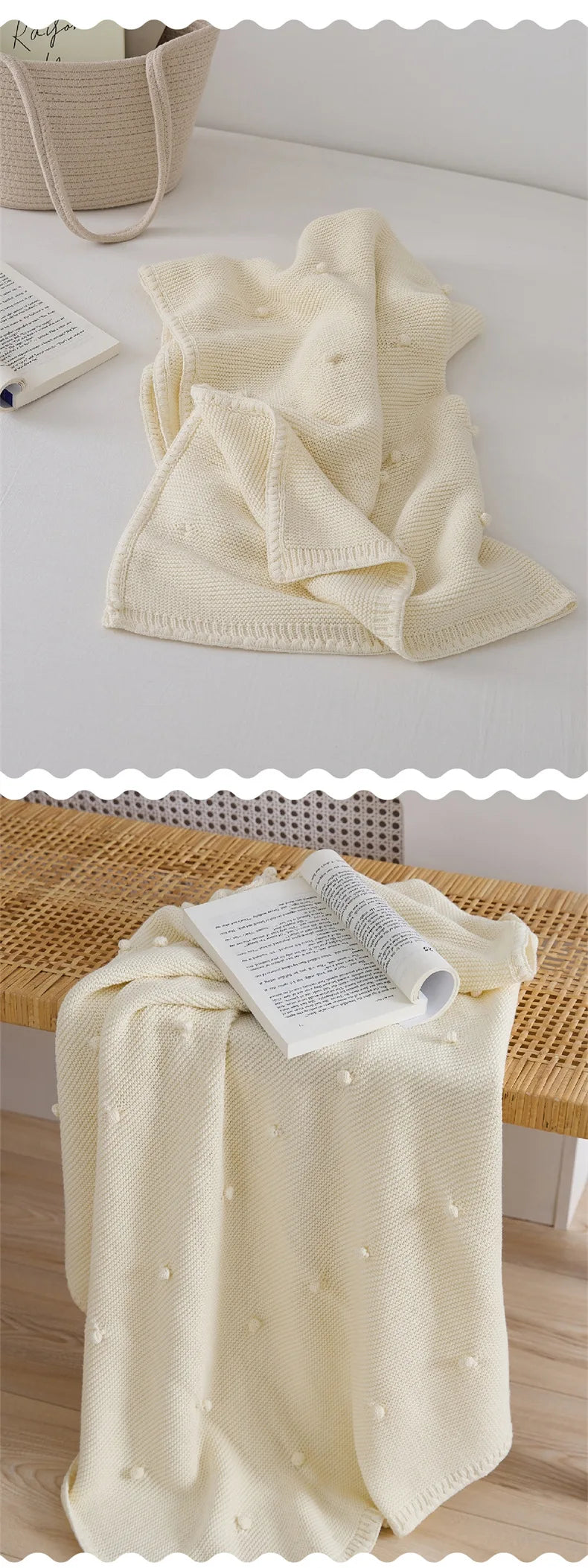 Knitted Baby Blanket Newborn Nordic Throw Blankets For Sofa Cotton Soft Swaddle Blankets For Girl Boy Infant Sleeping Cover