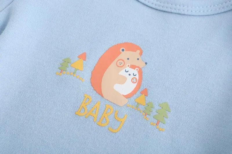 8Pieces Cotton Baby Girl Clothes Bodysuits+Pants Sets New Born Baby Boy Clothes Autumn Winter Long Sleeve Cartoon Print Bebes