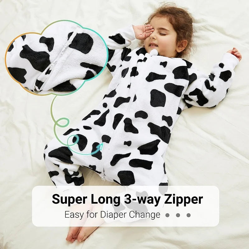 MICHLEY Baby Sleeping Bag Flannel Children Pajamas Warm Winter Clothes Toddler Sack Sleepsack Bedding For Girls Boys Kids 1-6T