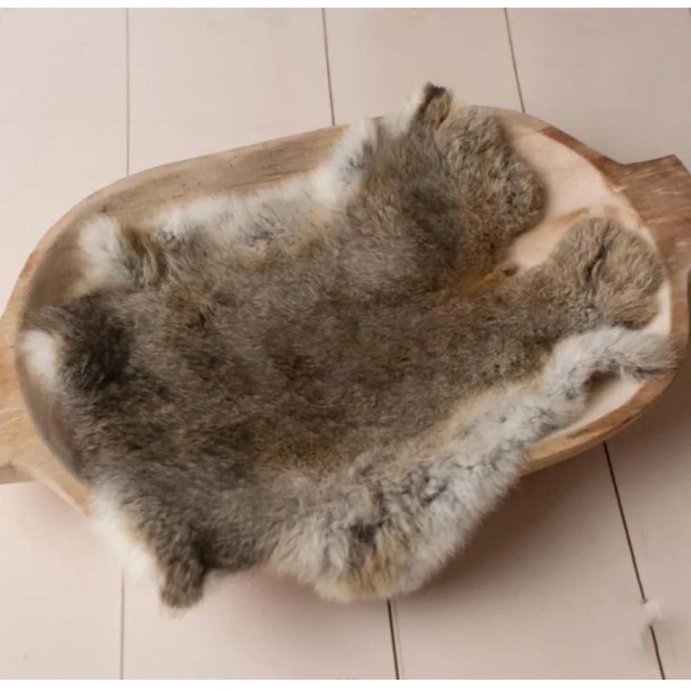 16 Colours Rabbit Fur Blankets of Newborn Photography Props Basket Filling Props Blanket Bunny Wool Background Photo Accessories