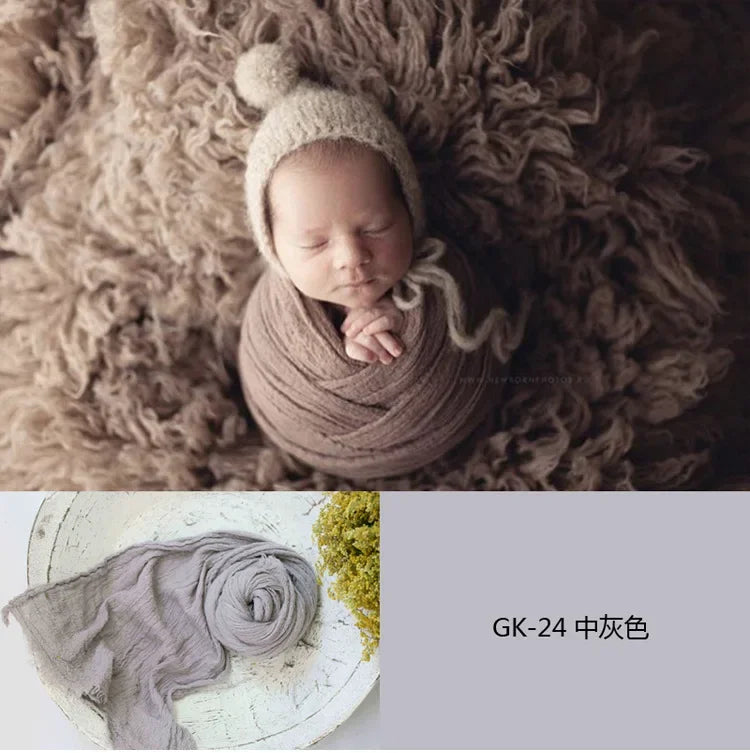 40x180cm Newborn Photography Props Soft High Stretchable Baby Wraps Cotton Swaddling Photo Basket Backdrop Babies Accessories