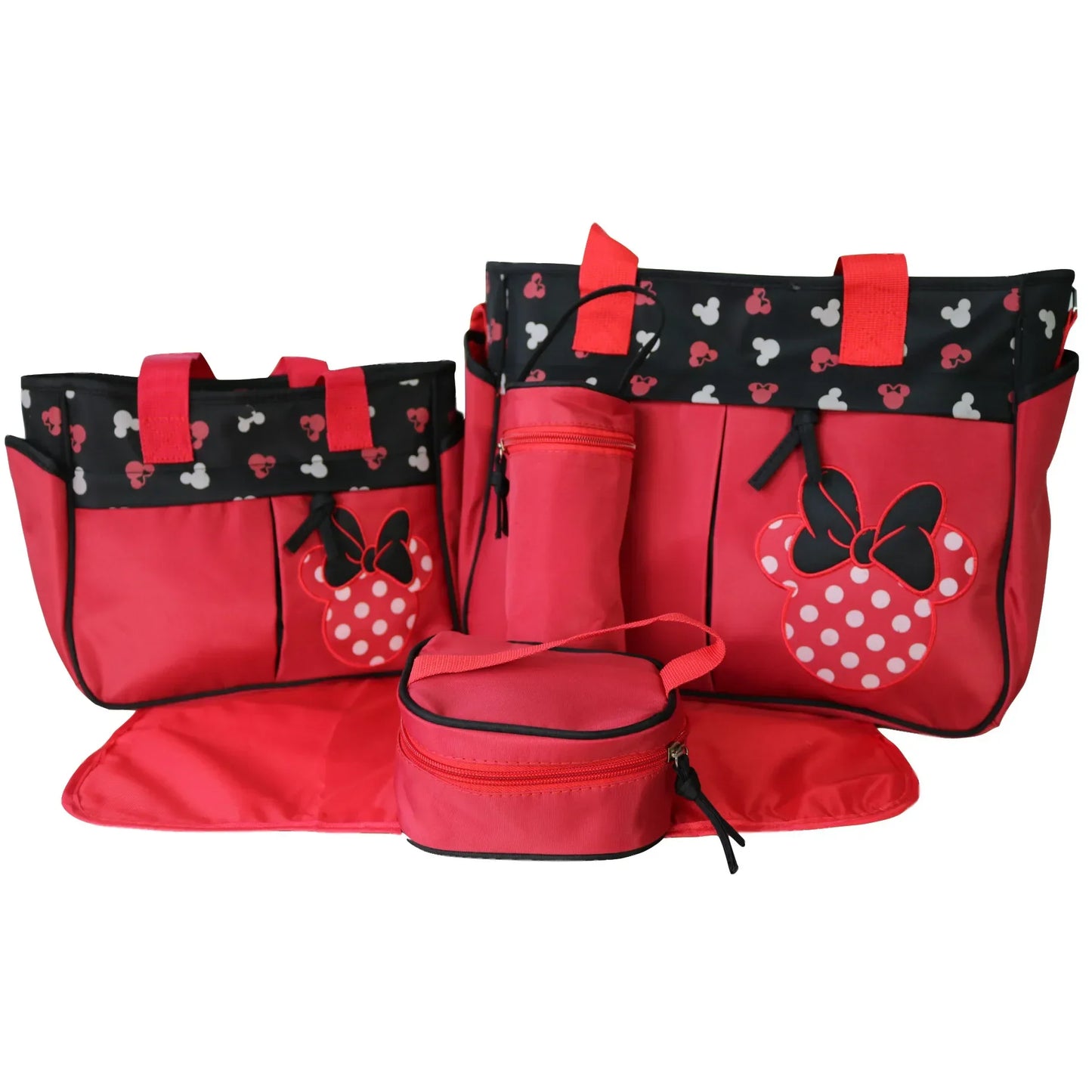 Disney Mickey's New Diaper Bag Handbag Luxury Brand Cartoon Fashion Baby Bag 5-piece High Capacity Baby Diaper Bag High Quality