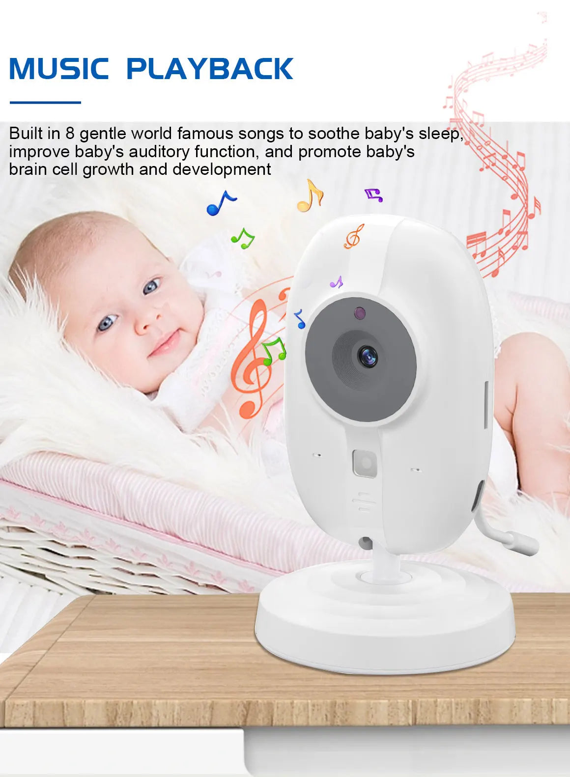 ABM600 Baby Monitor 3.5 Inch Baby Monitor Camera LCD 2.4G Mother Kid Two-way Audio Babysitter Surveillance Camera Video Radio