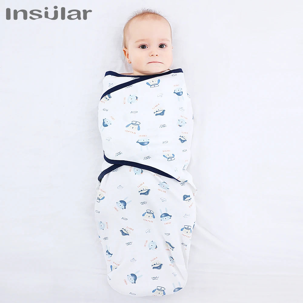 INSULAR 1pc Baby Swaddle Wrap Soft Cocoon Baby Blankets Newborn Swaddle Wrap  Warm Cotton Baby Bedding Blanket