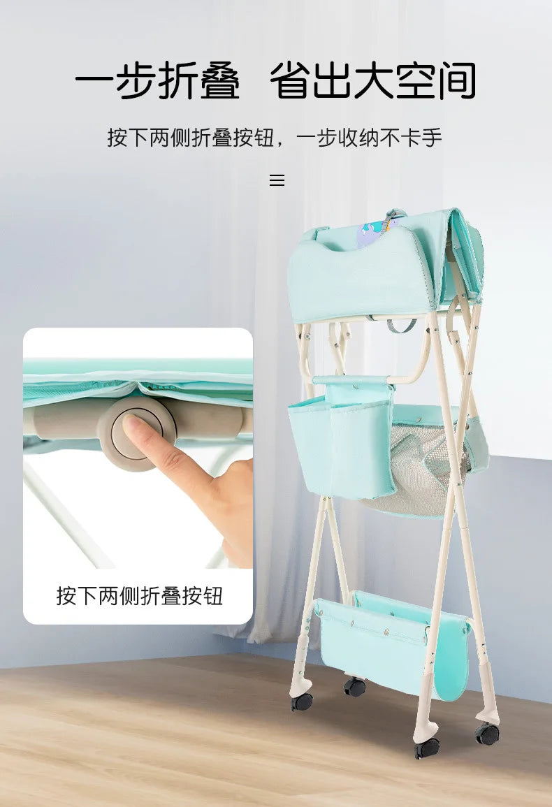 Diaper-Changing Table Baby Care Desk Portable Multifunctional Folding Newborn Baby Bath Diaper Changing Baby Care Table 기저귀 테이블