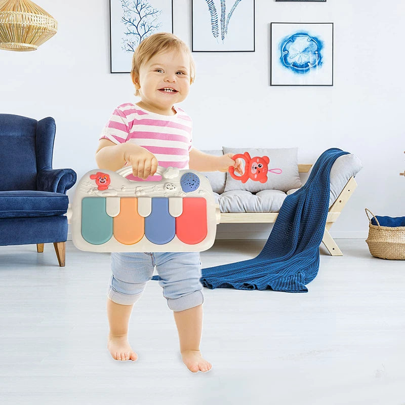 Baby Gyms Play Mats Musical Activity Center Kick Piano Tummy Time Padded Early Education Toys for Newborn Toddler Infants Gifts