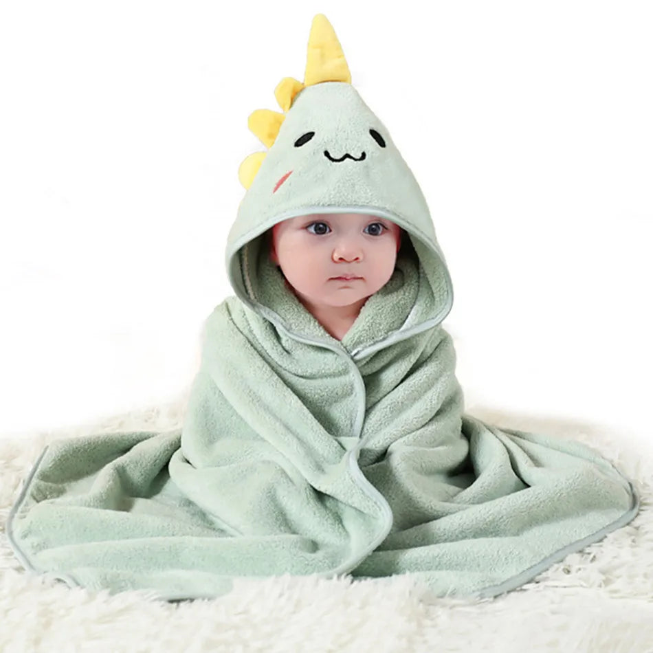 Children Cartoon Animal Bath Towel Soft Newborn Hooded Towel Blanket Toddler Bathrobe Warmth  Sleeping Swaddle Wrap