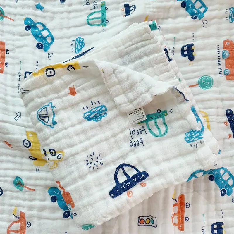 Newborn Baby Thickened Soft Absorbent Bath Towel Six-layer Cotton Gauze Children's Bath Towel Household Infants Bath Towel