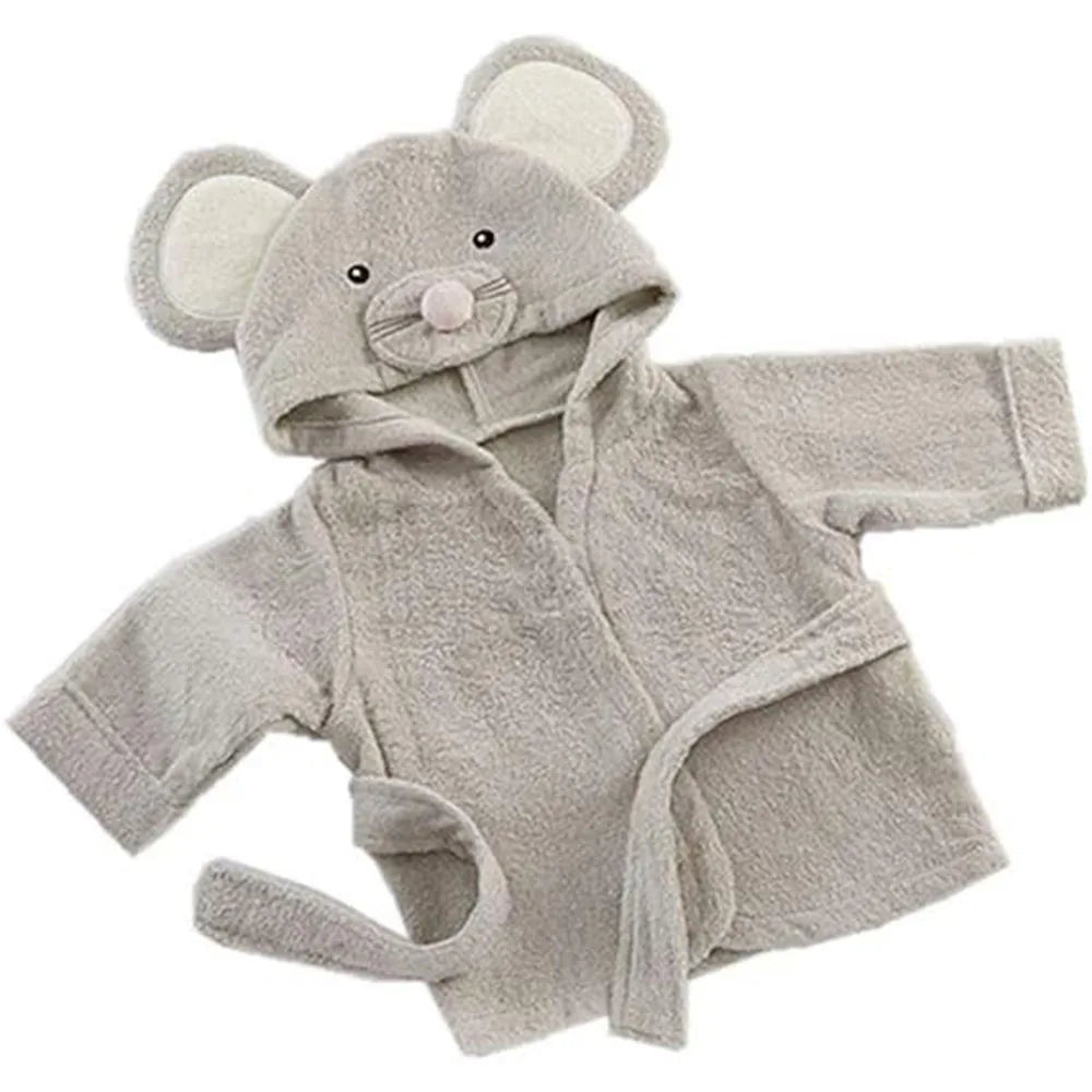 2024 Baby Boy Bathrobe Hooded Towels Unisex Infant Bath robe Towel For Toddle Terry Ultra Absorbent Durable Blankets