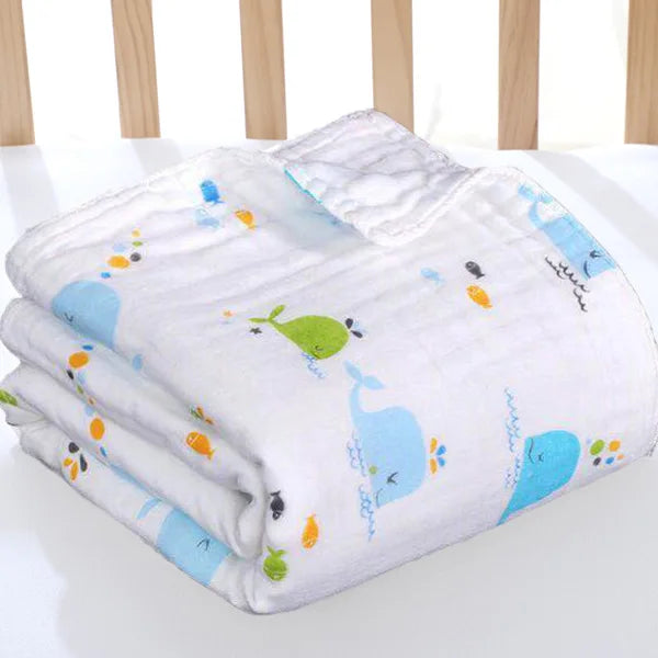 Newborn Baby Thickened Soft Absorbent Bath Towel Six-layer Cotton Gauze Children's Bath Towel Household Infants Bath Towel