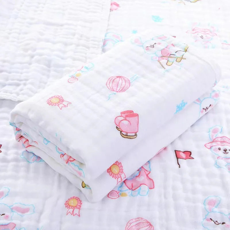 Newborn Baby Thickened Soft Absorbent Bath Towel Six-layer Cotton Gauze Children's Bath Towel Household Infants Bath Towel