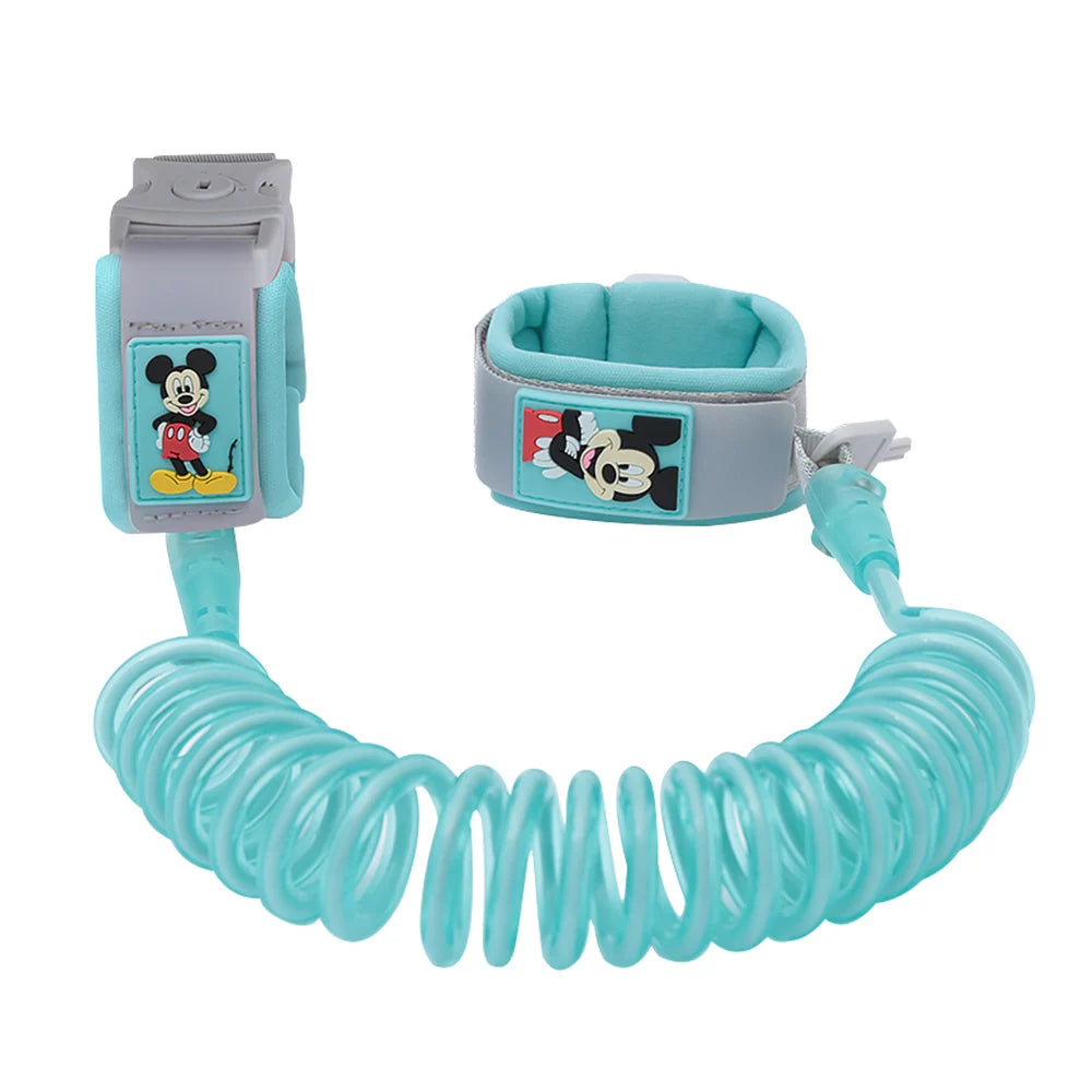 Disney Brand Baby Anti-lost Bracelet With Lock Anti-missing Harness Strap Rope Lock-proof Belt For Kids Toddlers Children 1.8m