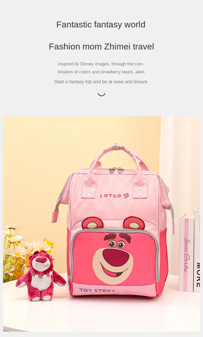 Disney Toy Story New Urine Bag Backpack Luxury Brand Baby Bag Urine Bag Large Capacity Multifunctional Cartoon Fashion Urine Bag