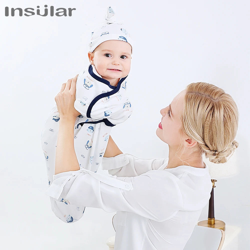 INSULAR 1pc Baby Swaddle Wrap Soft Cocoon Baby Blankets Newborn Swaddle Wrap  Warm Cotton Baby Bedding Blanket