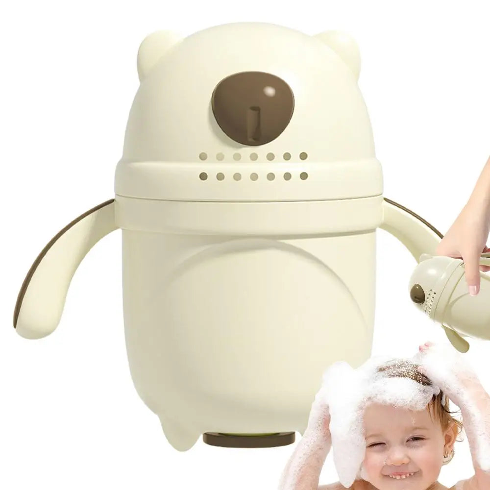 Bath Cup For Rinsing Hair Baby Bath Rinser Cute Bear Bath Water Pourer With Ergonomic Handle Shampoo Scoops Sprinkler Bright Bab