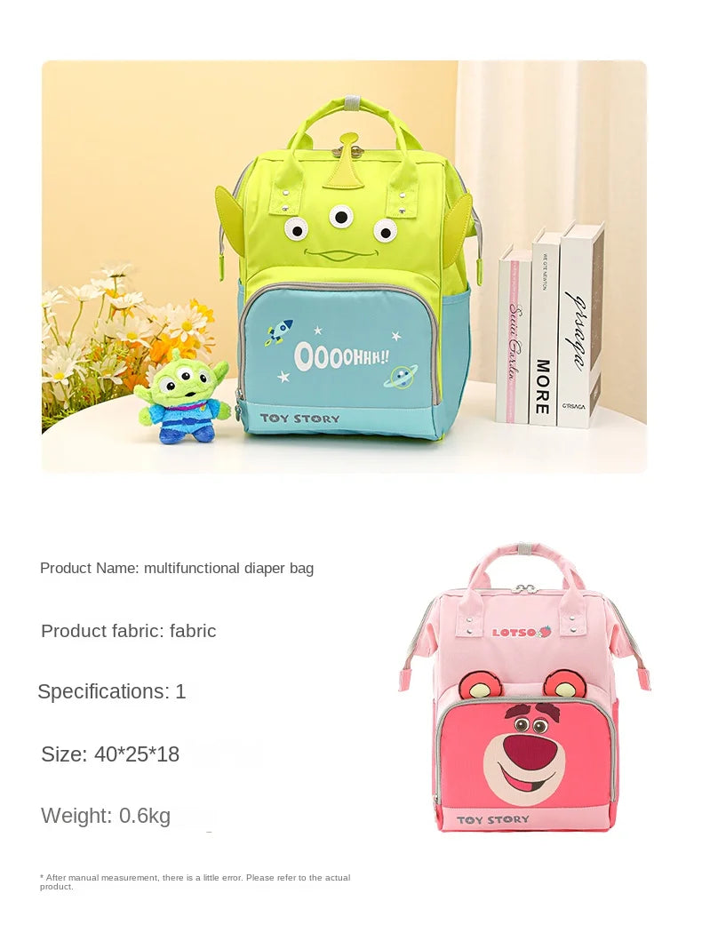 Disney Toy Story New Urine Bag Backpack Luxury Brand Baby Bag Urine Bag Large Capacity Multifunctional Cartoon Fashion Urine Bag