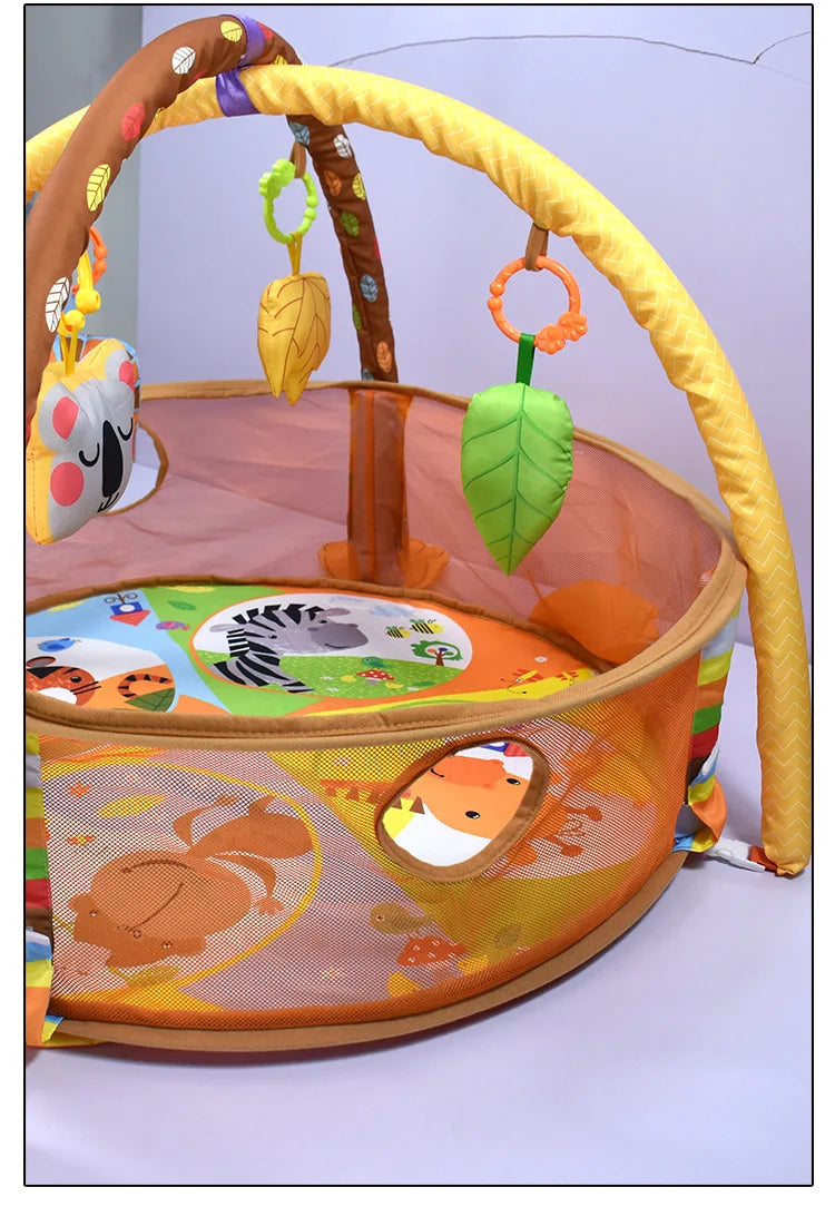 Baby 3-in-1 Fitness Rack Game Blanket Manufacturers Cartoon Animal Crawling Floor Mat Turtle Ocean Ball Pool Comfort