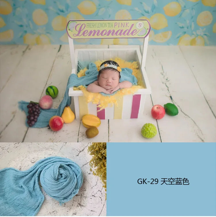 40x180cm Newborn Photography Props Soft High Stretchable Baby Wraps Cotton Swaddling Photo Basket Backdrop Babies Accessories