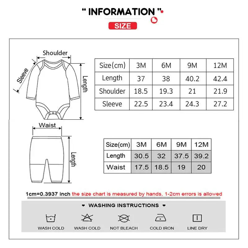 8Pieces Cotton Baby Girl Clothes Bodysuits+Pants Sets New Born Baby Boy Clothes Autumn Winter Long Sleeve Cartoon Print Bebes