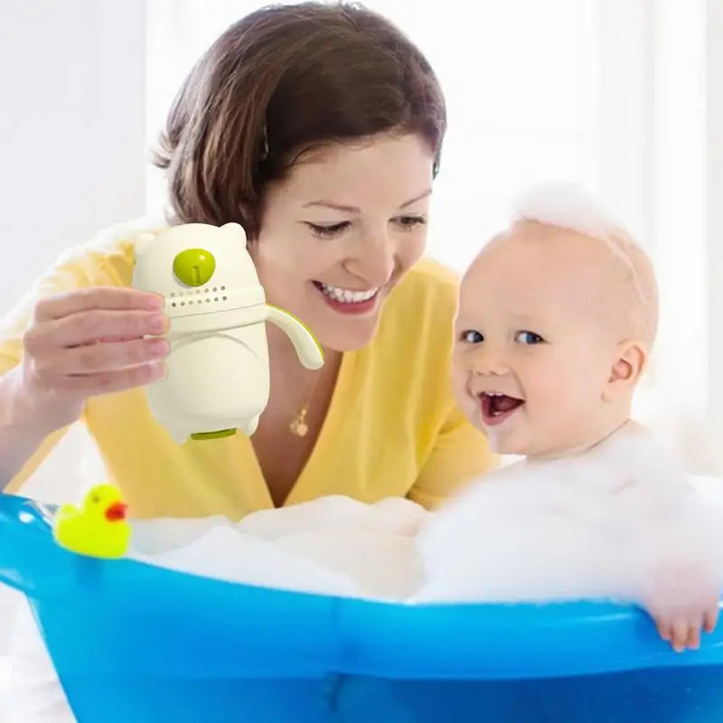 Bath Cup For Rinsing Hair Baby Bath Rinser Cute Bear Bath Water Pourer With Ergonomic Handle Shampoo Scoops Sprinkler Bright Bab