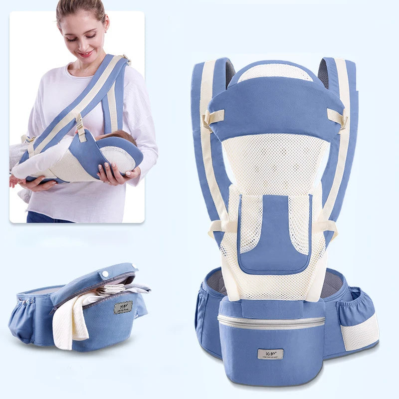 Newborn 0-48 Month Ergonomic Baby Carrier Infant Baby Hipseat Carrier 3 In 1 Front Facing Ergonomic Kangaroo Baby Wrap Sling