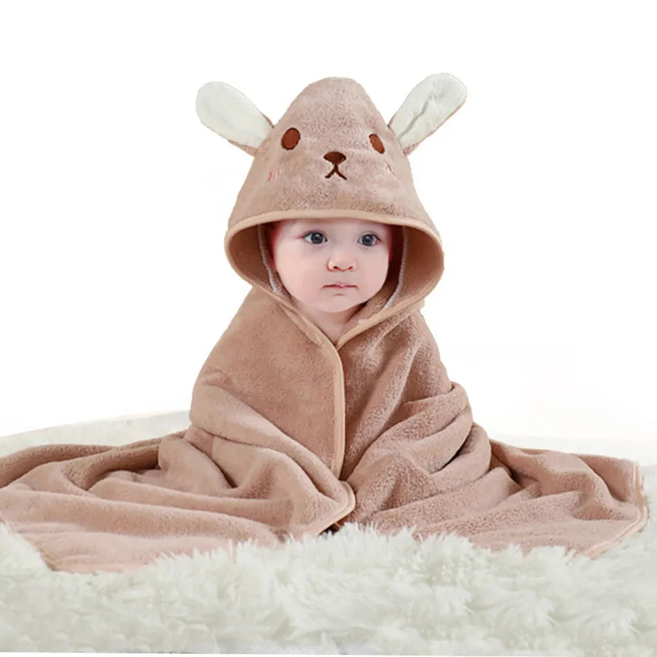 Children Cartoon Animal Bath Towel Soft Newborn Hooded Towel Blanket Toddler Bathrobe Warmth  Sleeping Swaddle Wrap