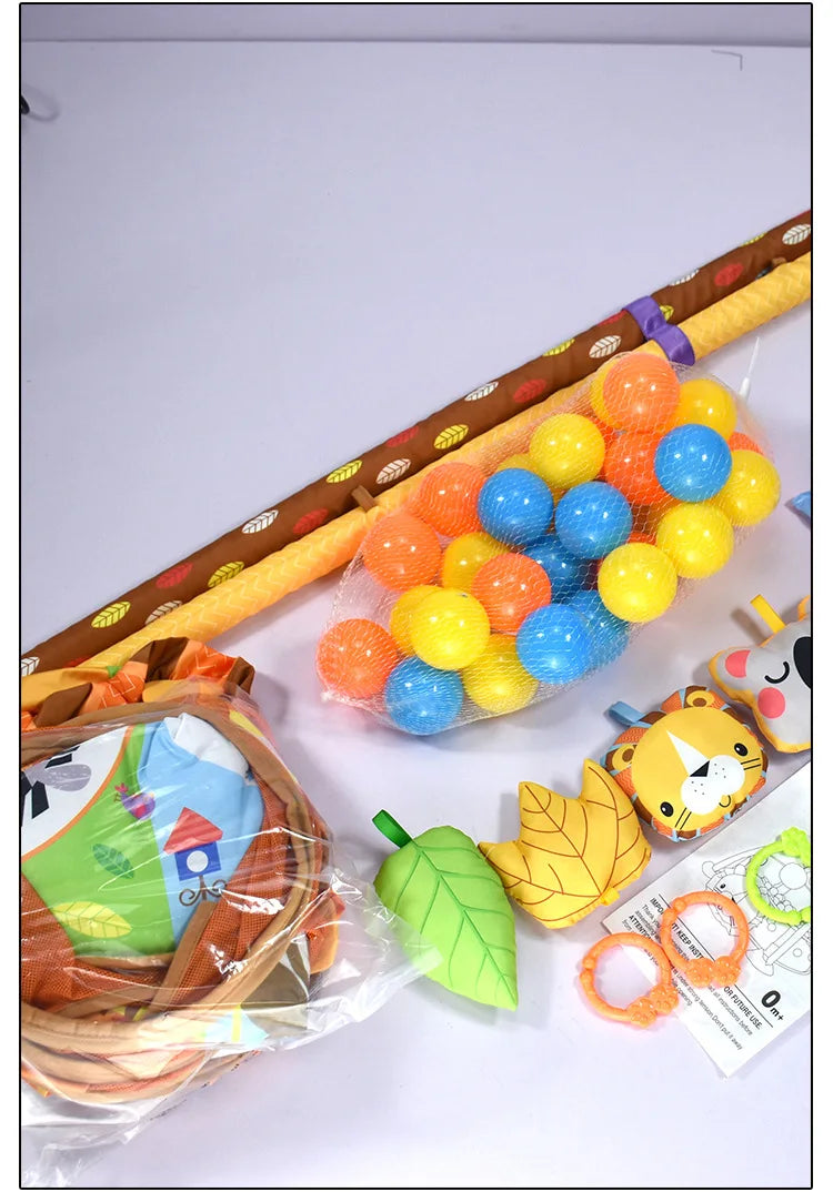 Baby 3-in-1 Fitness Rack Game Blanket Manufacturers Cartoon Animal Crawling Floor Mat Turtle Ocean Ball Pool Comfort