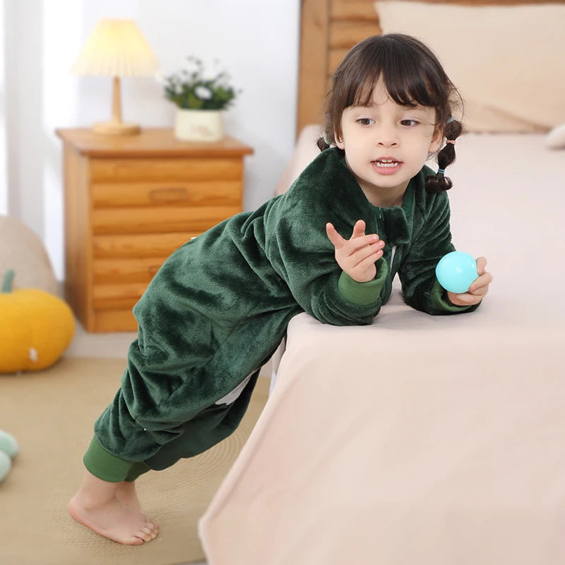 MICHLEY Baby Sleeping Bag Flannel Children Pajamas Warm Winter Clothes Toddler Sack Sleepsack Bedding For Girls Boys Kids 1-6T