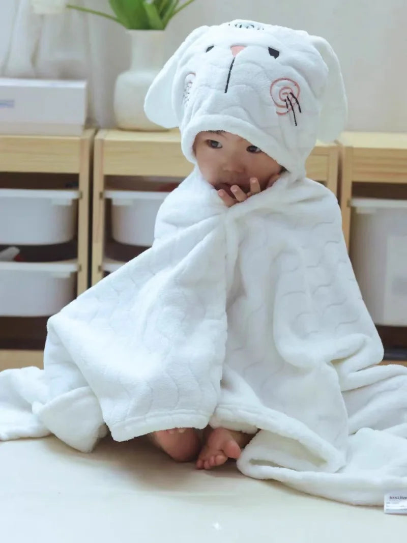 Insular Baby Hooded Bath Towel for Boys Girls 0-5 years Ultra-Soft Quick-Drying Infant Bathrobe  Large Absorbent Toddler Towels