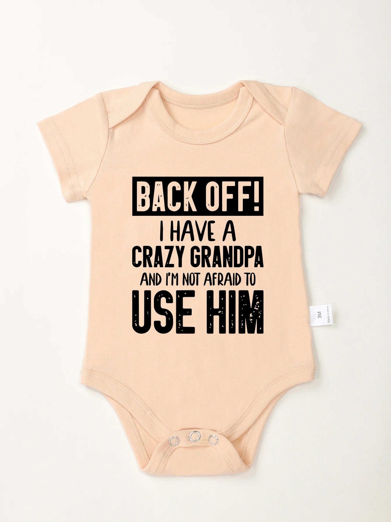 I Have a Crazy Grandpa Funny Newborn Boy Clothes Fine Print 100% Cotton Infant Onesies Cozy Skin-friendly Baby Romper Pajamas