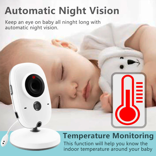 Baby Video Monitor Smart Home Cry Alarm Security Surveillance Temperature Monitoring Wireless Monitor Infrared Night Vision Toy