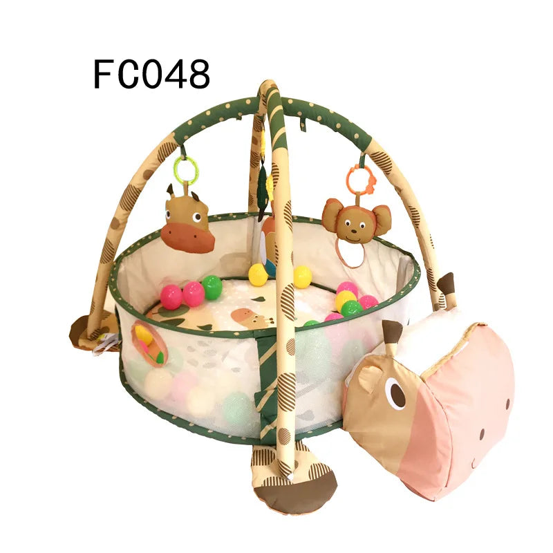 Baby 3-in-1 Fitness Rack Game Blanket Manufacturers Cartoon Animal Crawling Floor Mat Turtle Ocean Ball Pool Comfort